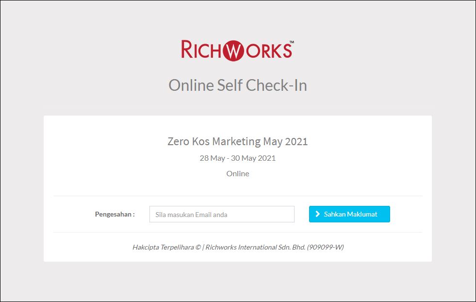 Check in ZKM NUH Check In